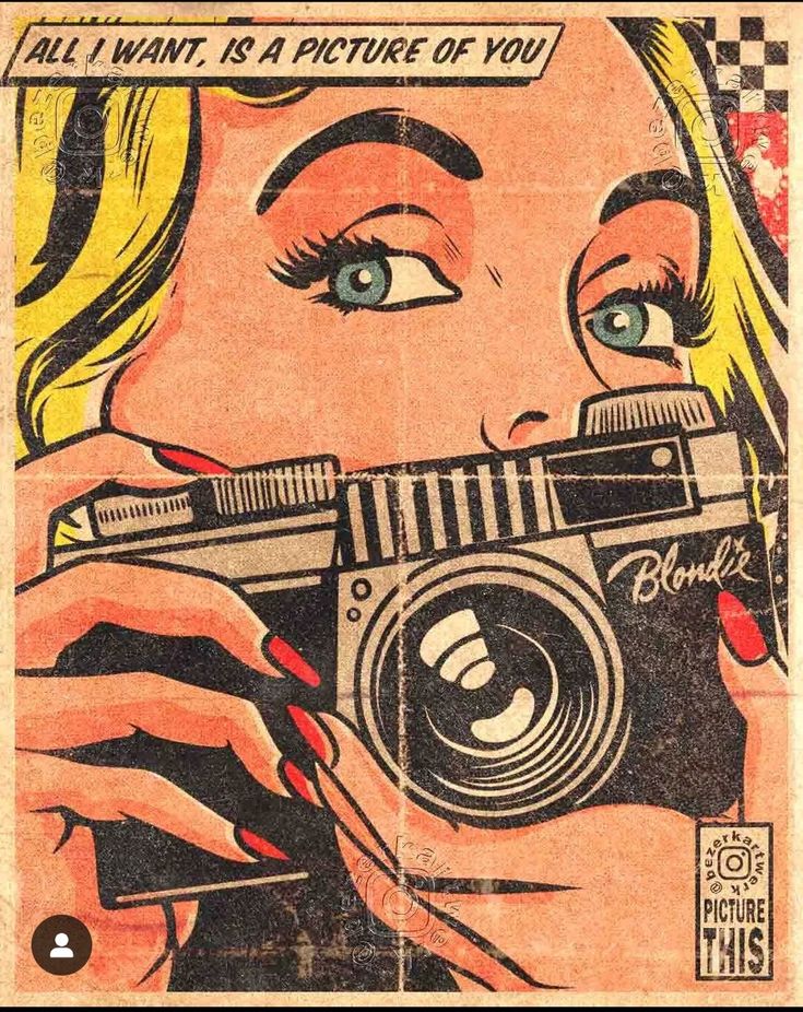 Poster Pop Art Fotocamera – Stile Vintage | Comic Design & Retro Photography