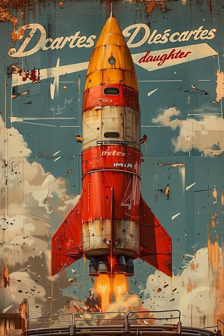 Rocket Vintage Astro 4 Poster