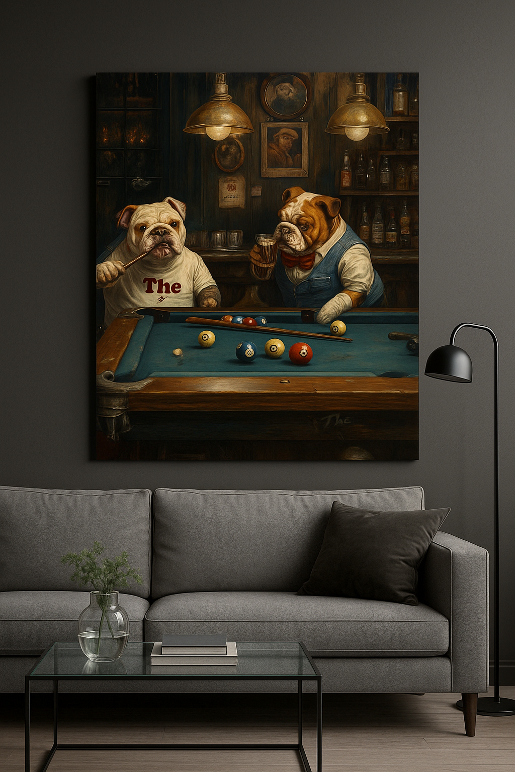 Bulldog al Biliardo – Arte Divertente da Pub