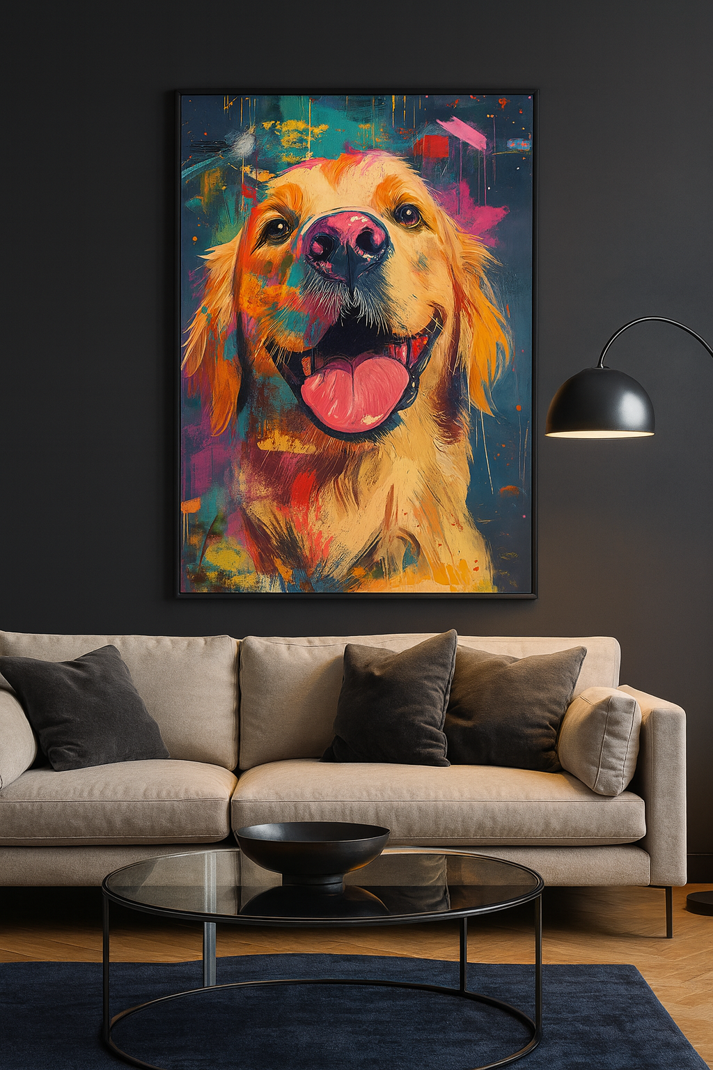 Golden Retriever Pop Art Moderna