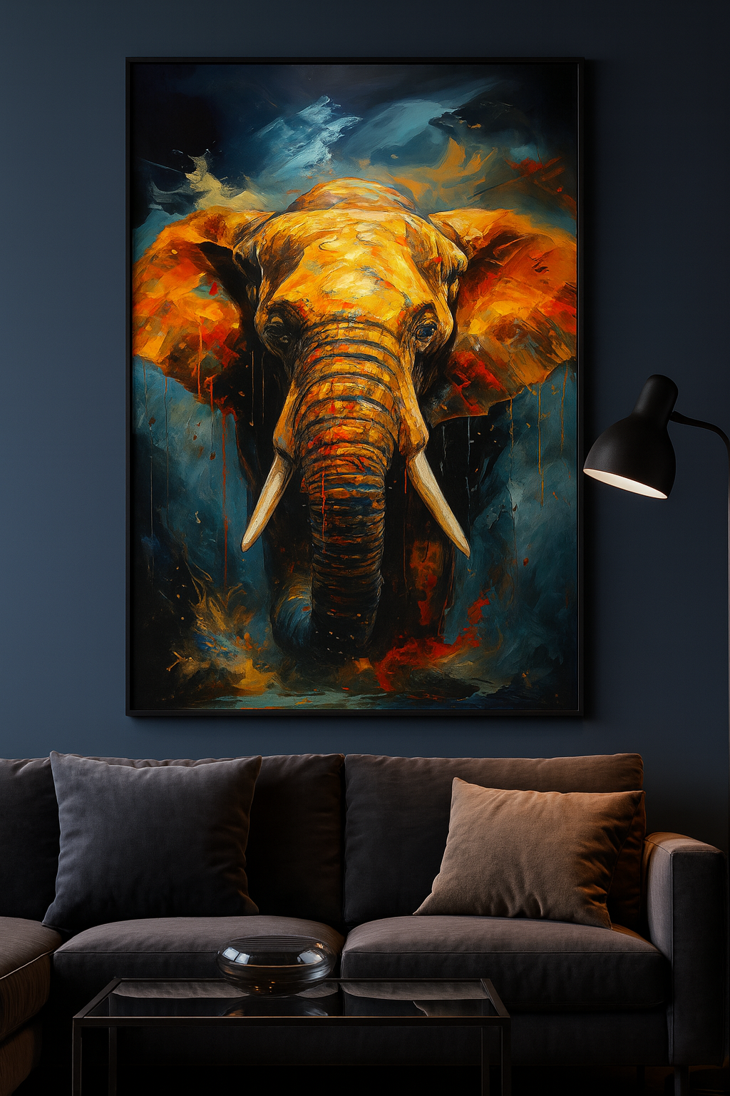 Poster Elefante – Arte Animale Moderna a Colori