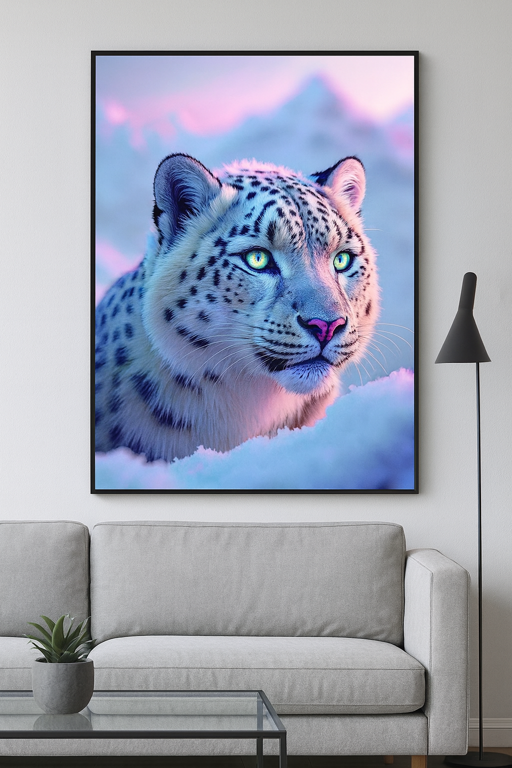 Poster Leopardo delle Nevi – Arte Animale Moderna