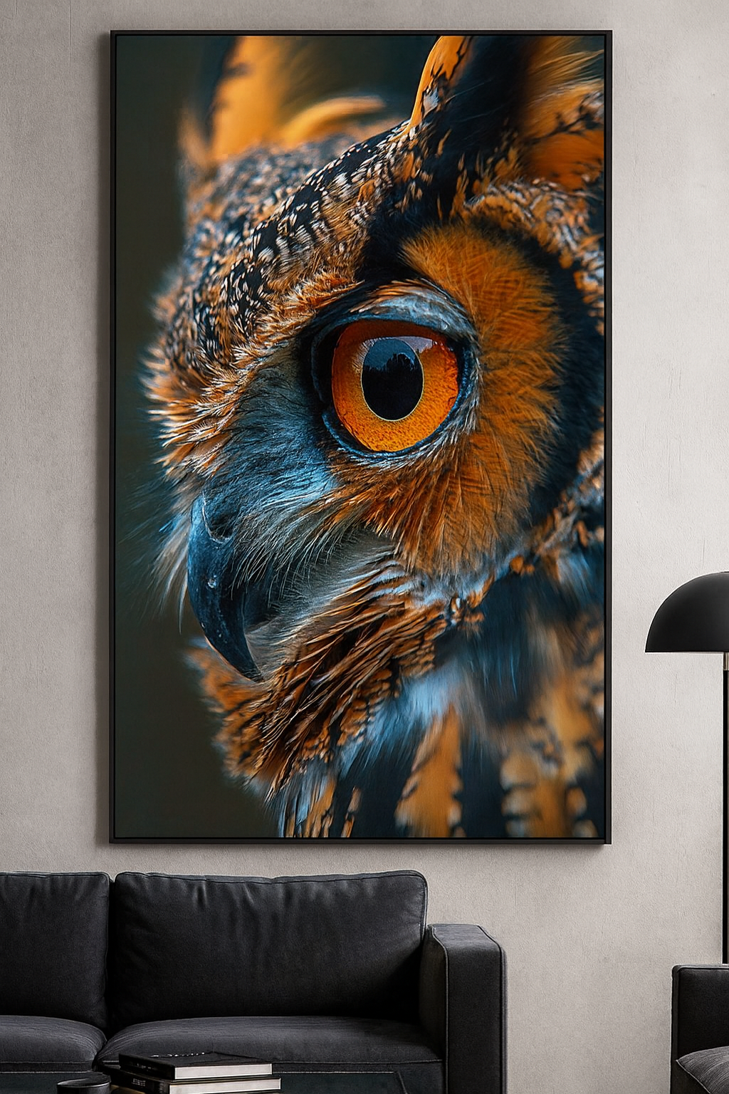 Poster Gufo – Dettaglio Realistico di Arte Animale