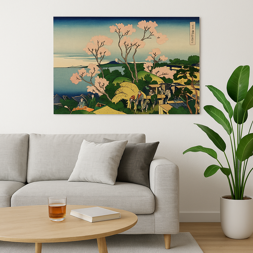 Poster Hokusai – Gotenyama sotto i ciliegi in fiore | Trentasei vedute del Monte Fuji