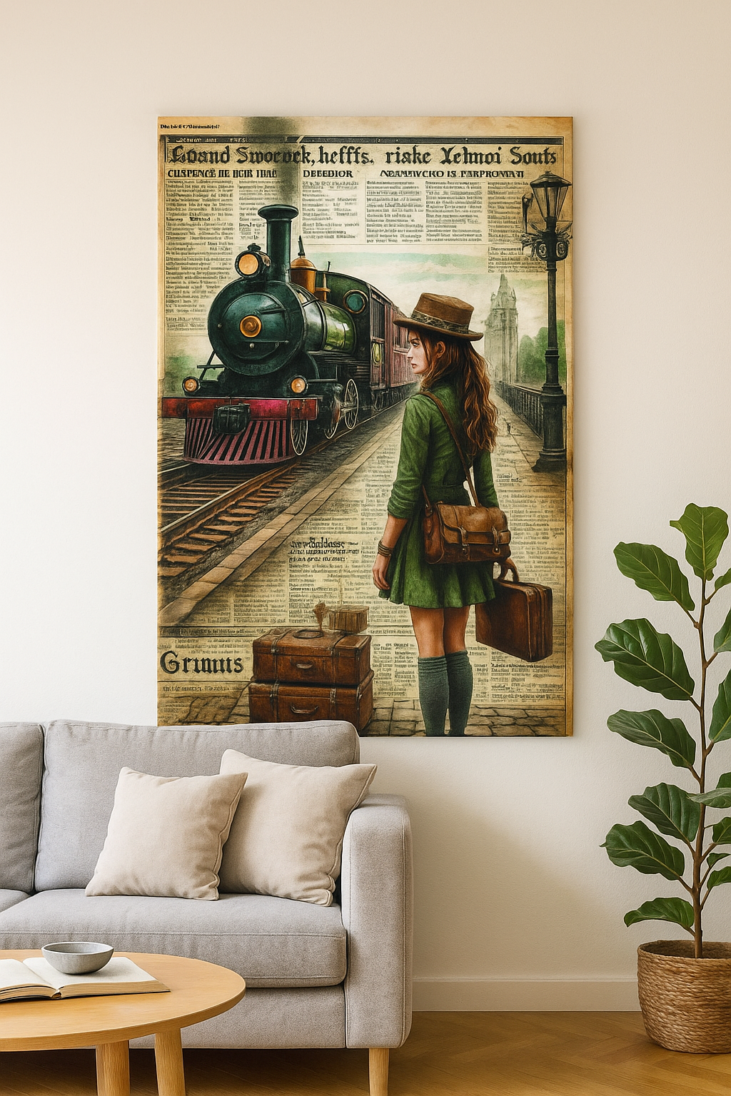 Poster Steampunk Viaggio Vintage