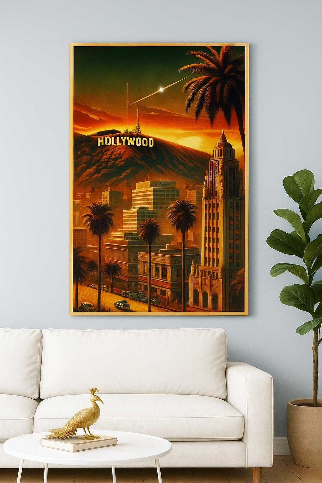 Hollywood al Tramonto – Poster Vintage