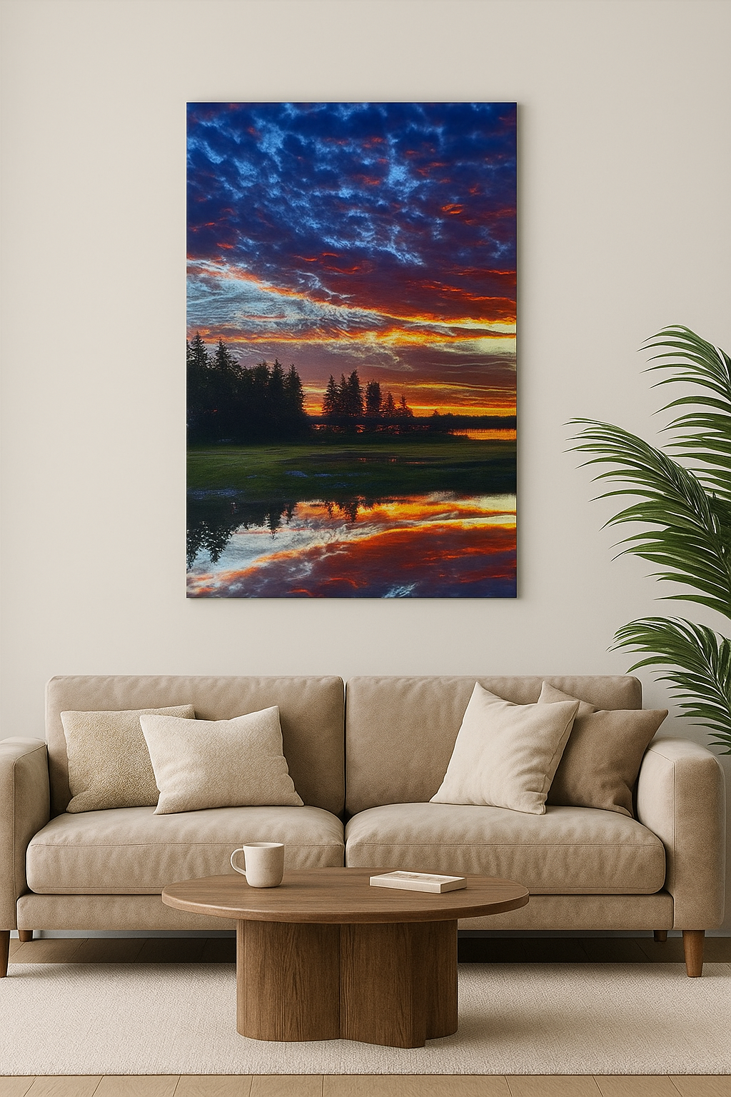 Tramonto sul Lago — Riflesso Dorato