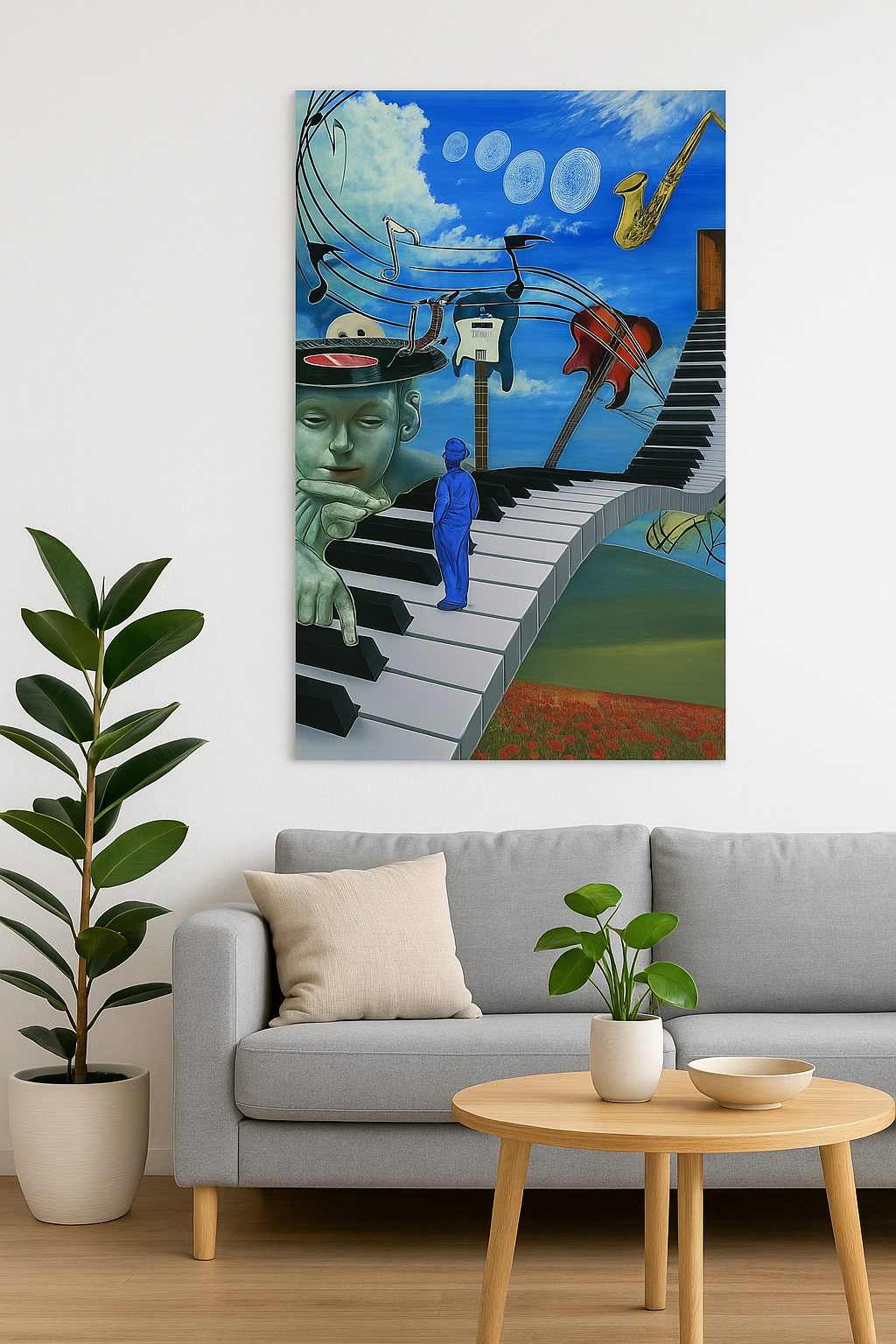 Poster Musica Surreale – Tastiera Onirica | Arte Creativa & Strumenti