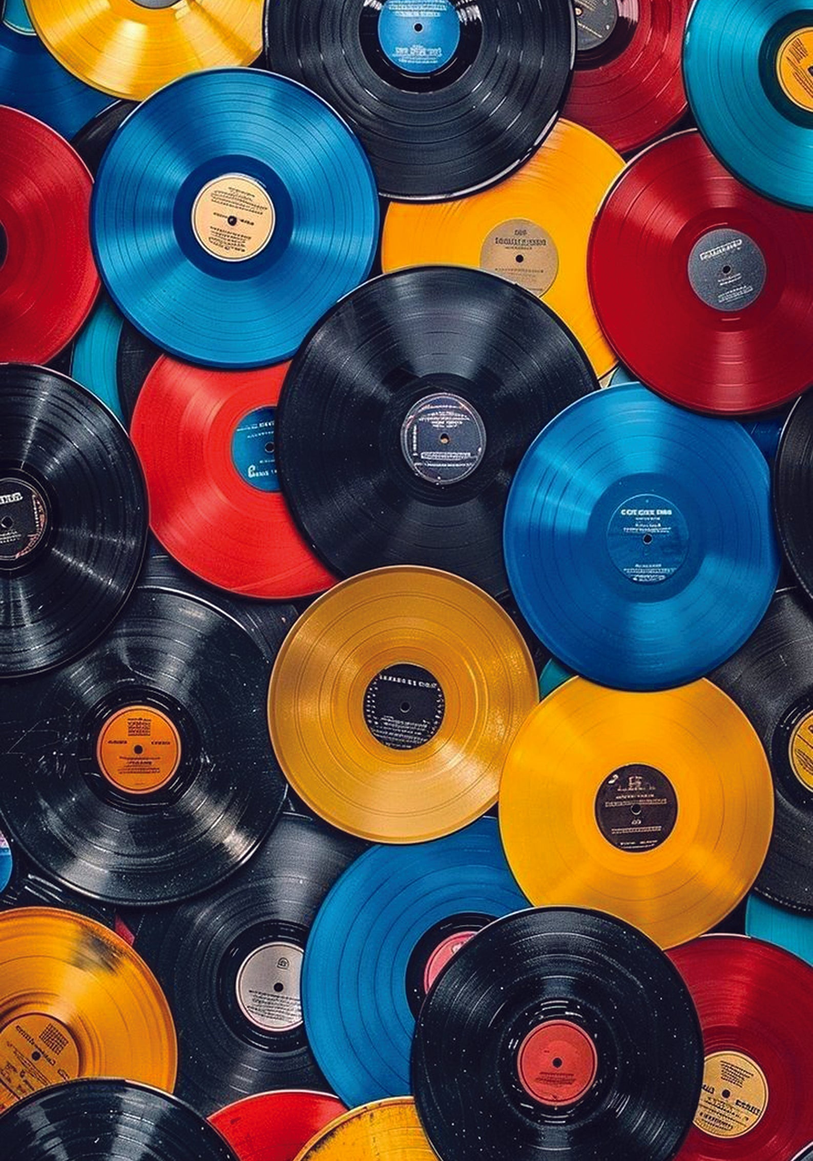 Poster Vinili Colorati – Musica Vintage | Collezione Retro Pop