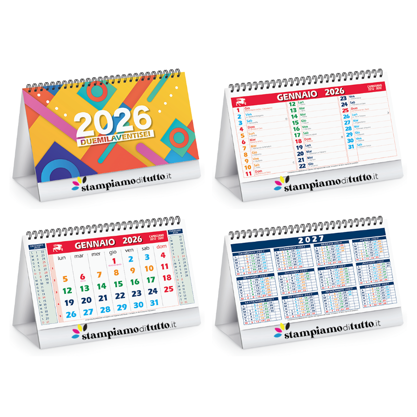 Calendari da tavolo color mix personalizzati