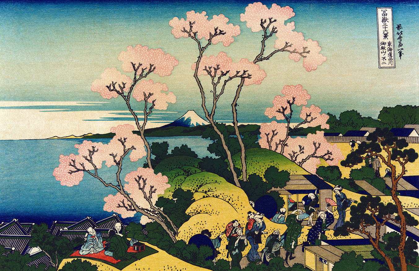 Poster Hokusai – Gotenyama sotto i ciliegi in fiore | Trentasei vedute del Monte Fuji