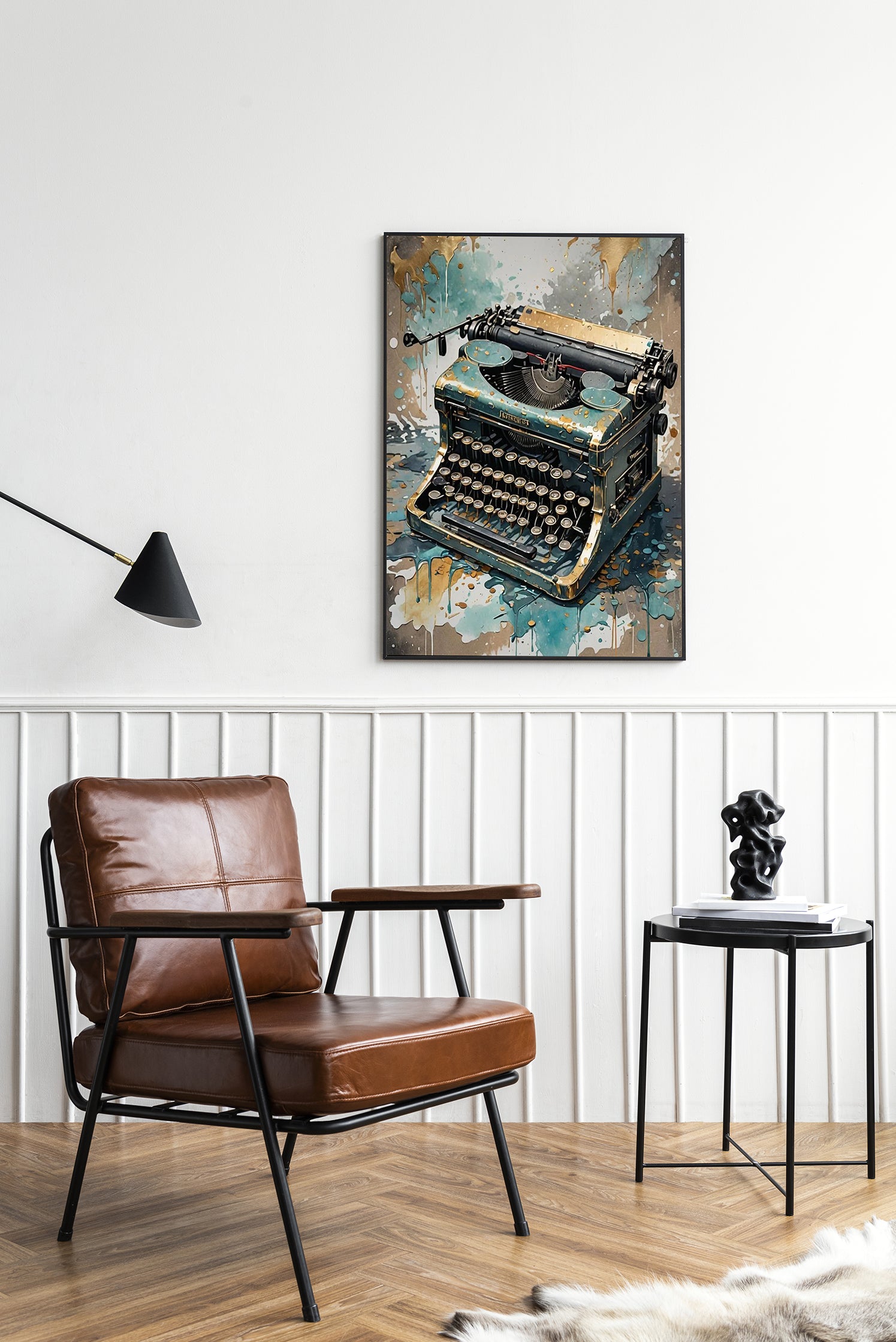 Poster Macchina da Scrivere Vintage – Arte Splash | Stile Retro Creativo