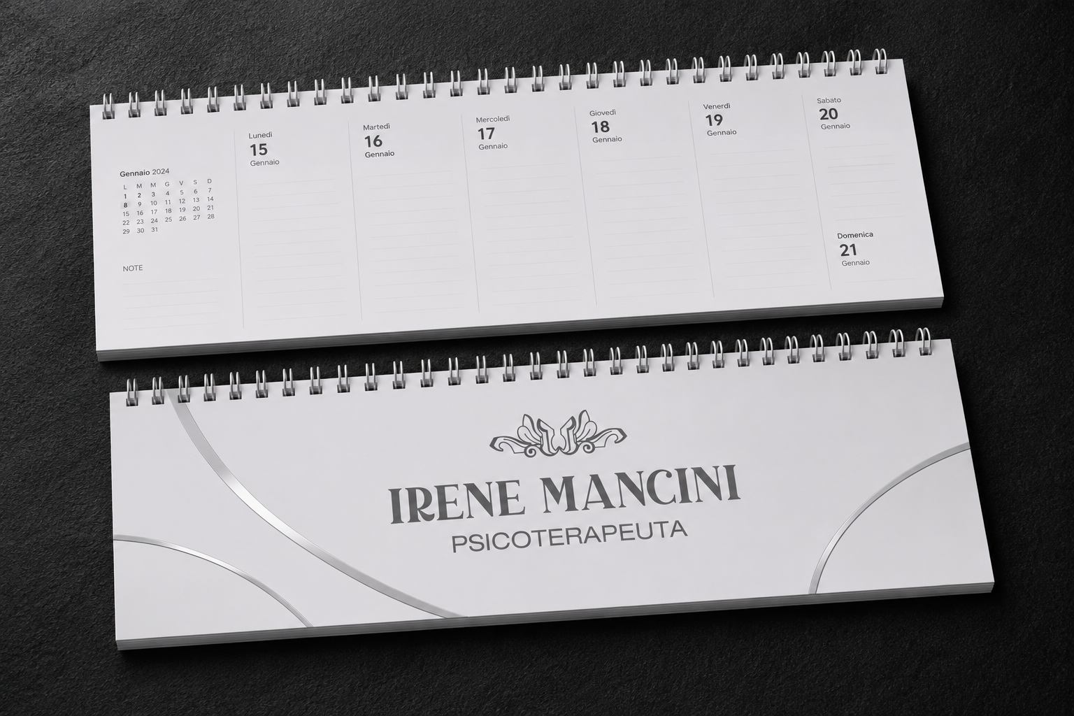 Planning settimanale personalizzato original con spirale
