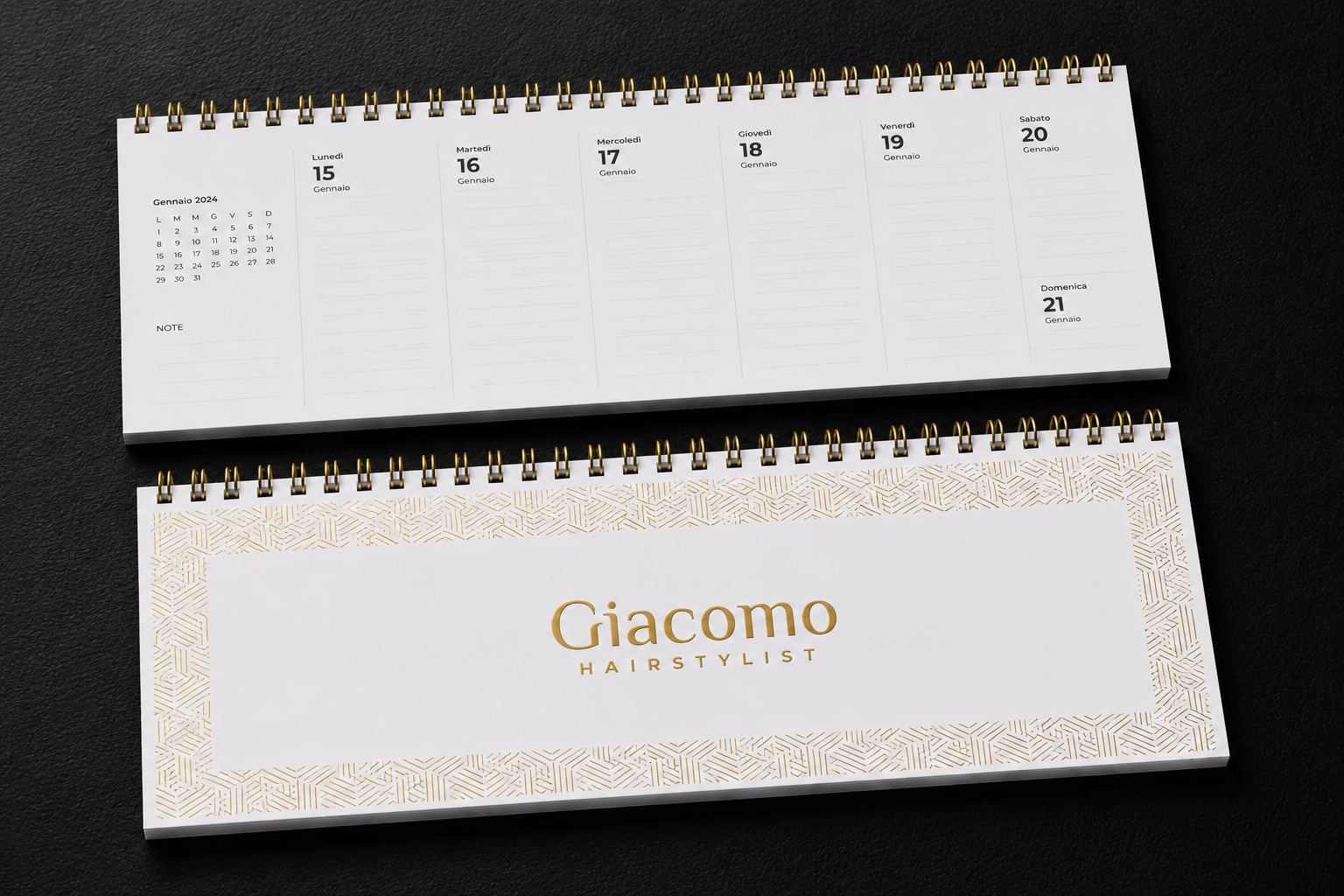 Planning settimanale personalizzato original con spirale