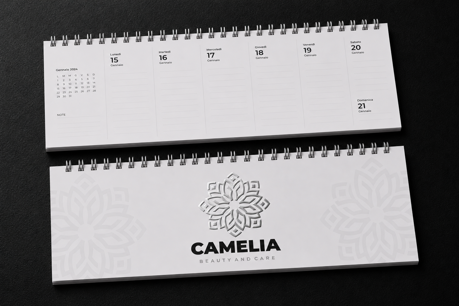 Planning settimanale personalizzato original con spirale