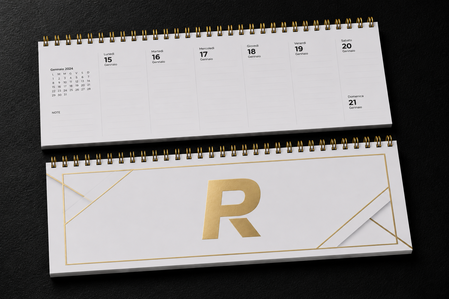 Planning settimanale personalizzato original con spirale