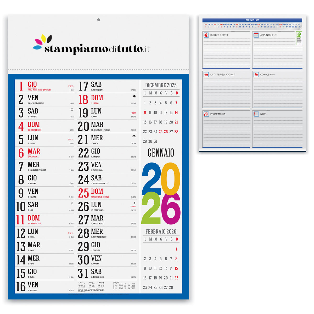 Calendari olandesi swedish personalizzati
