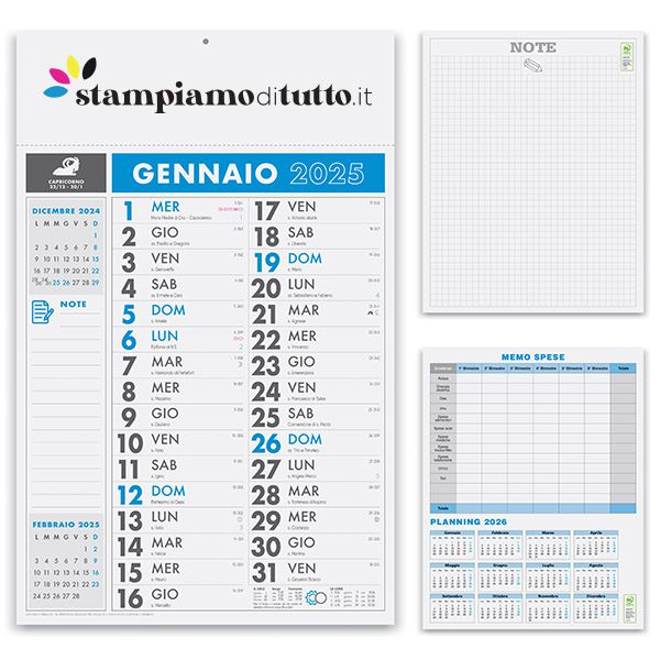 Calendari olandesi notes personalizzati