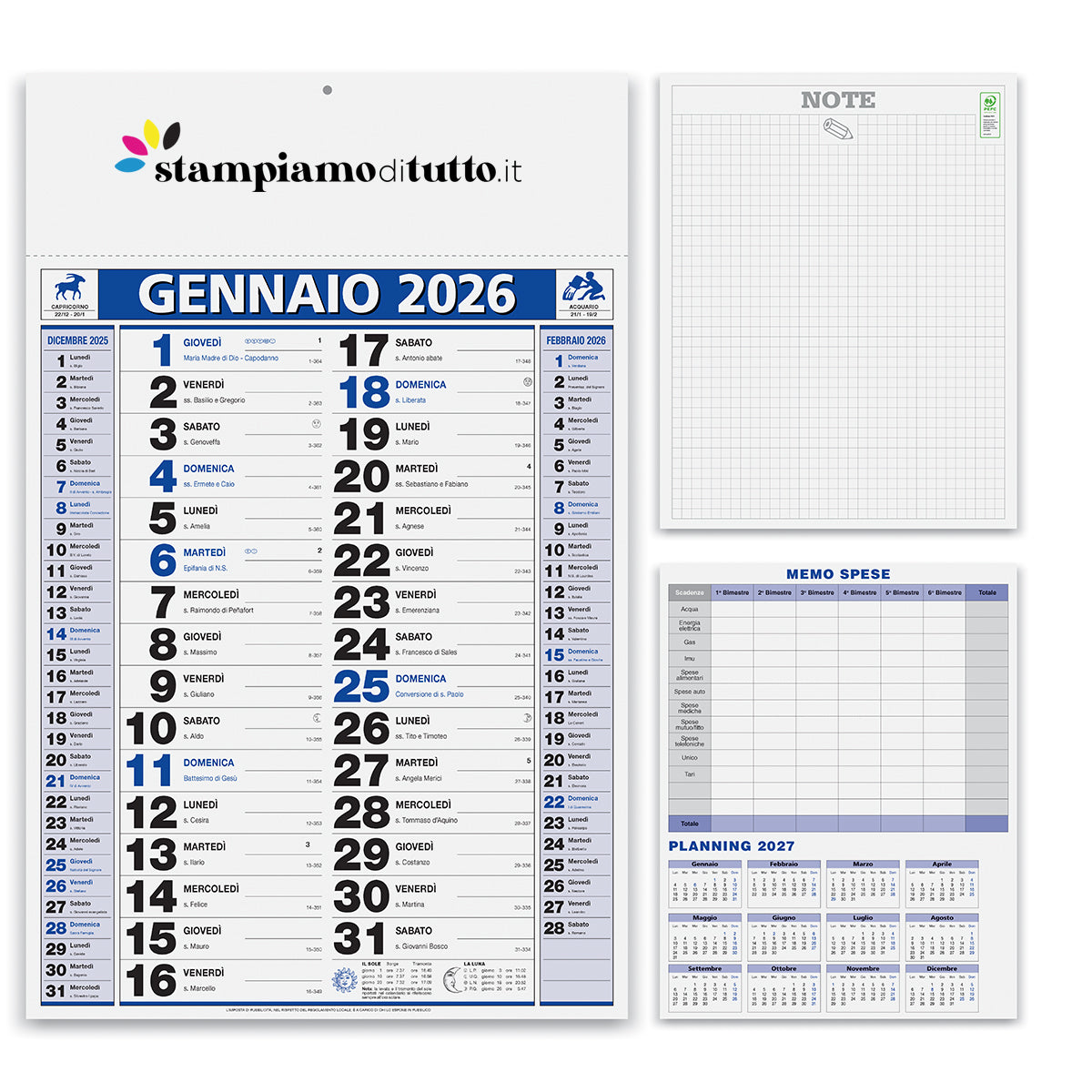Calendari olandesi elegant personalizzati