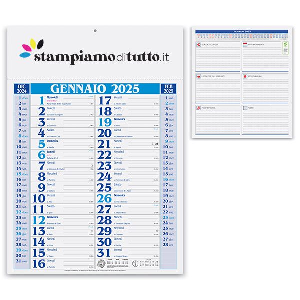 Calendari olandesi medium personalizzati
