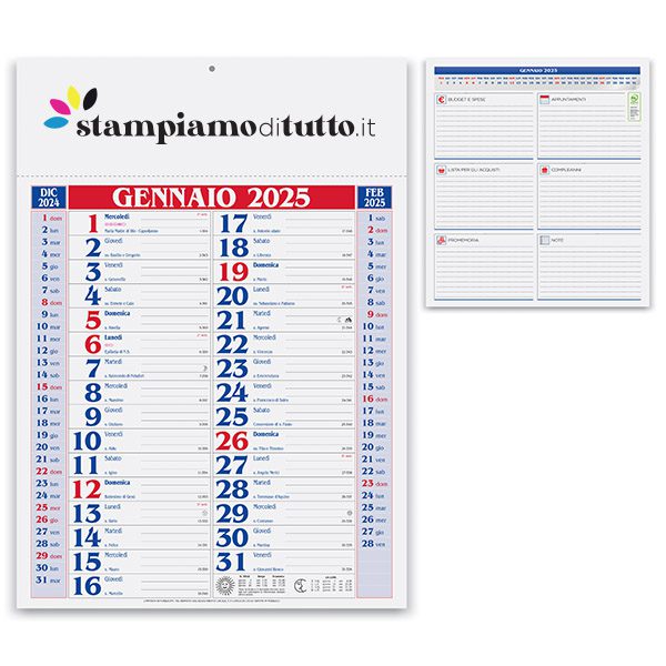 Calendari olandesi medium personalizzati