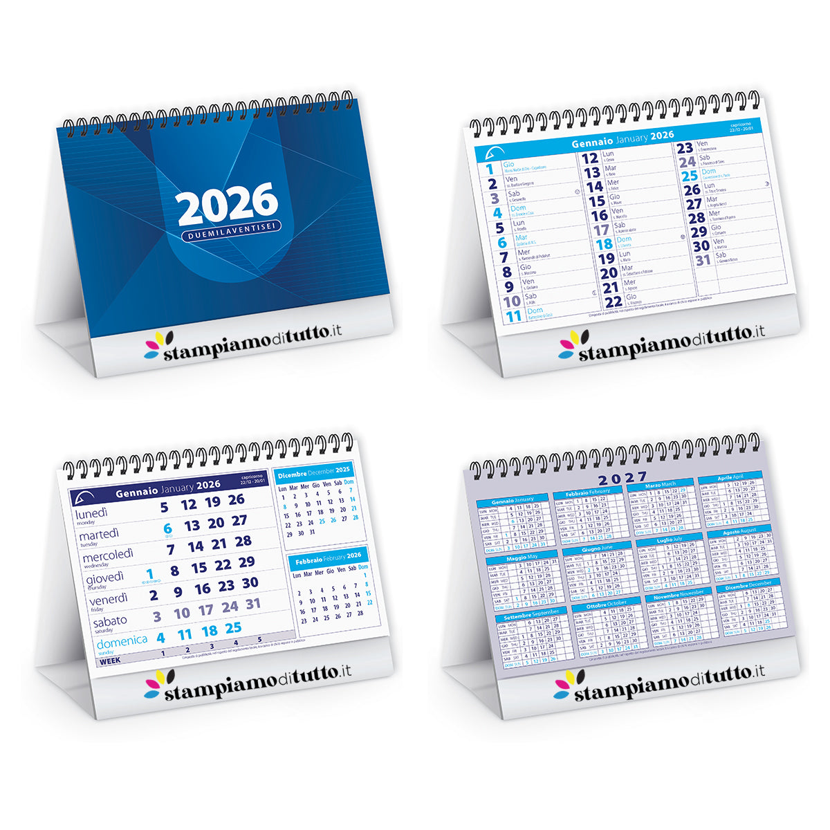 Calendari da tavolo midi table personalizzati