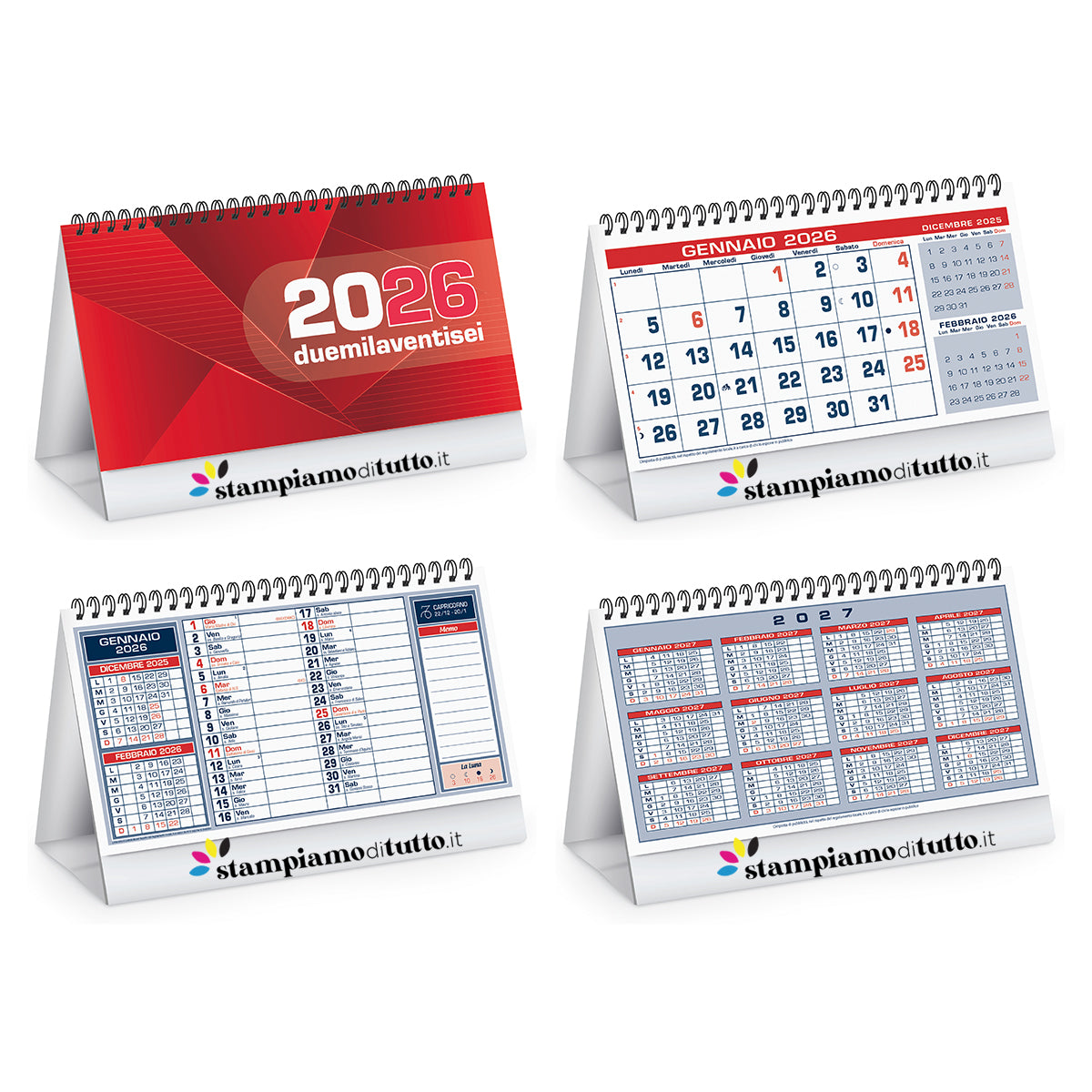 Calendari da tavolo midi table personalizzati