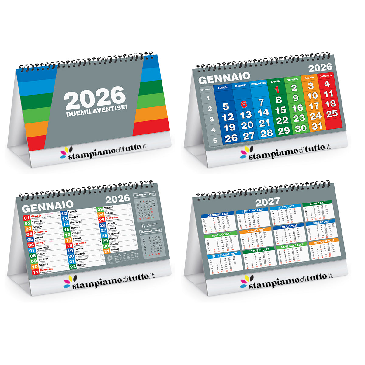 Calendari da tavolo block table personalizzati