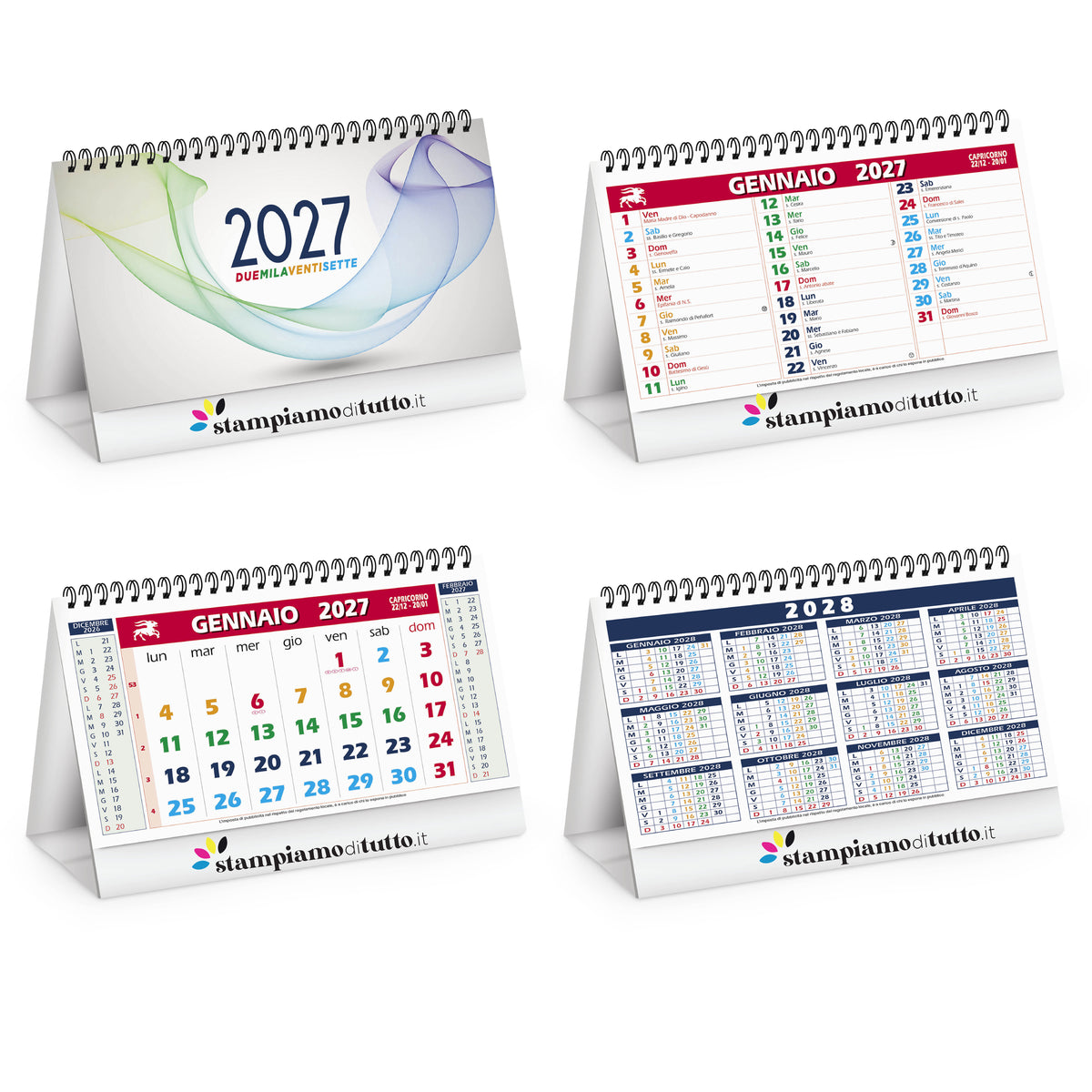 Calendario da Tavolo 13 Fogli Personalizzato con Logo