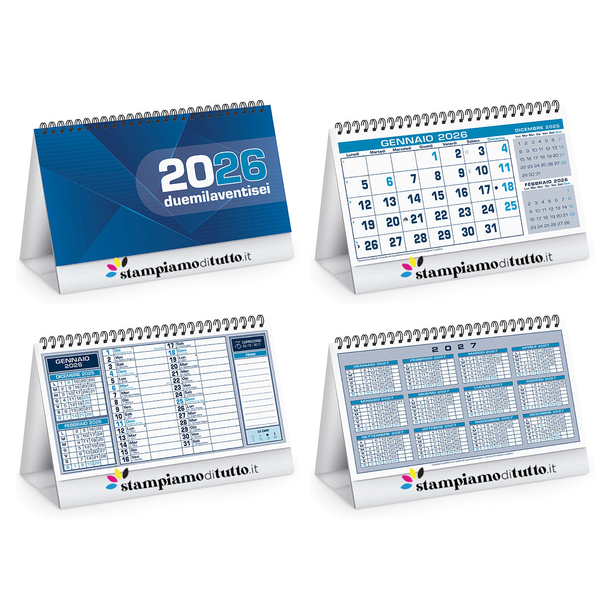 Calendari da tavolo table notes personalizzati