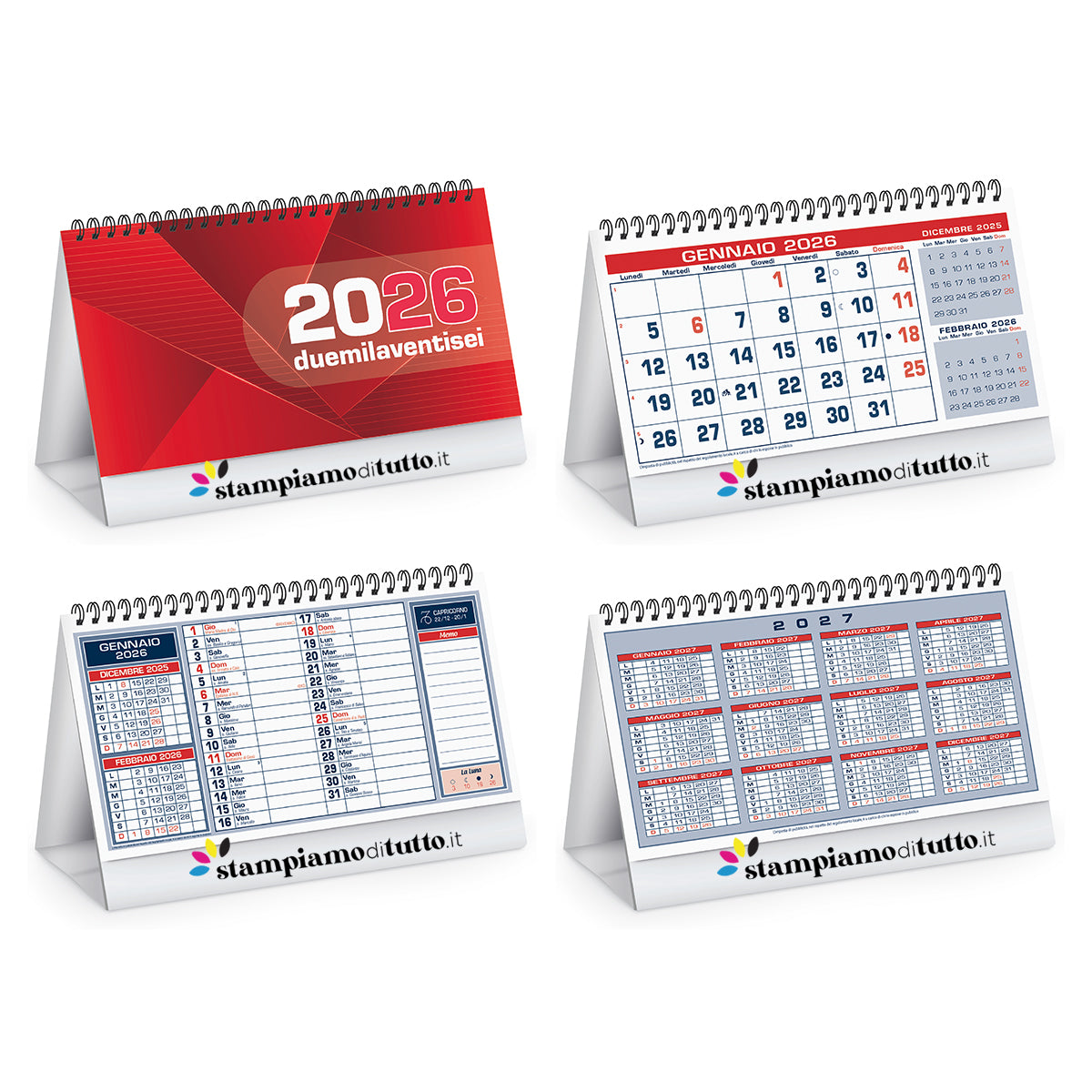 Calendari da tavolo table notes personalizzati