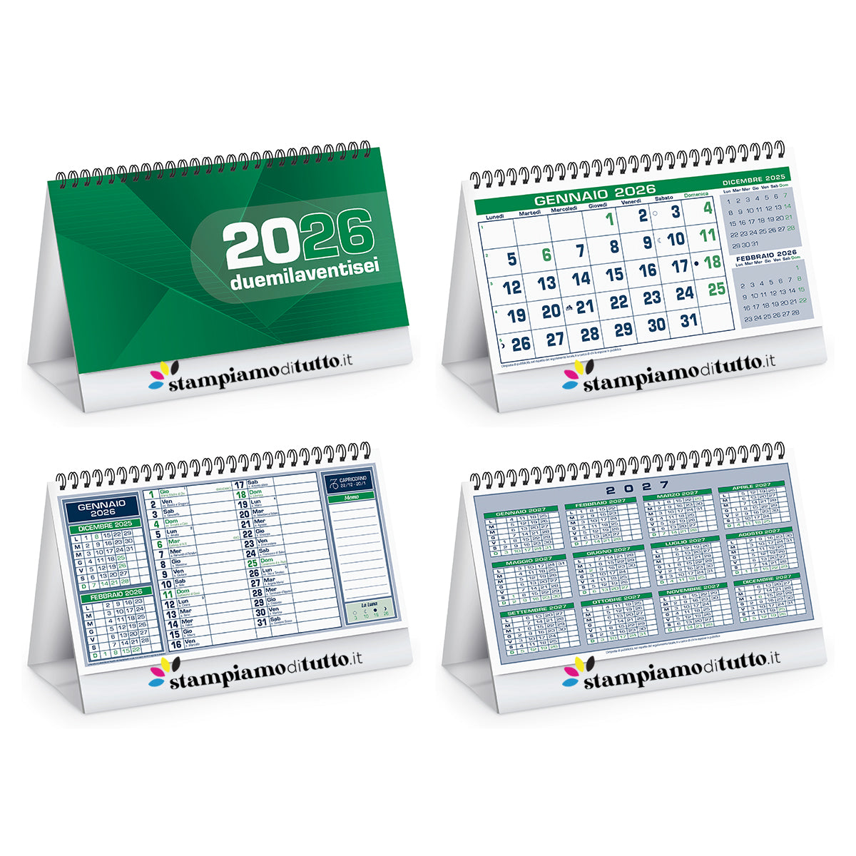 Calendari da tavolo table notes personalizzati
