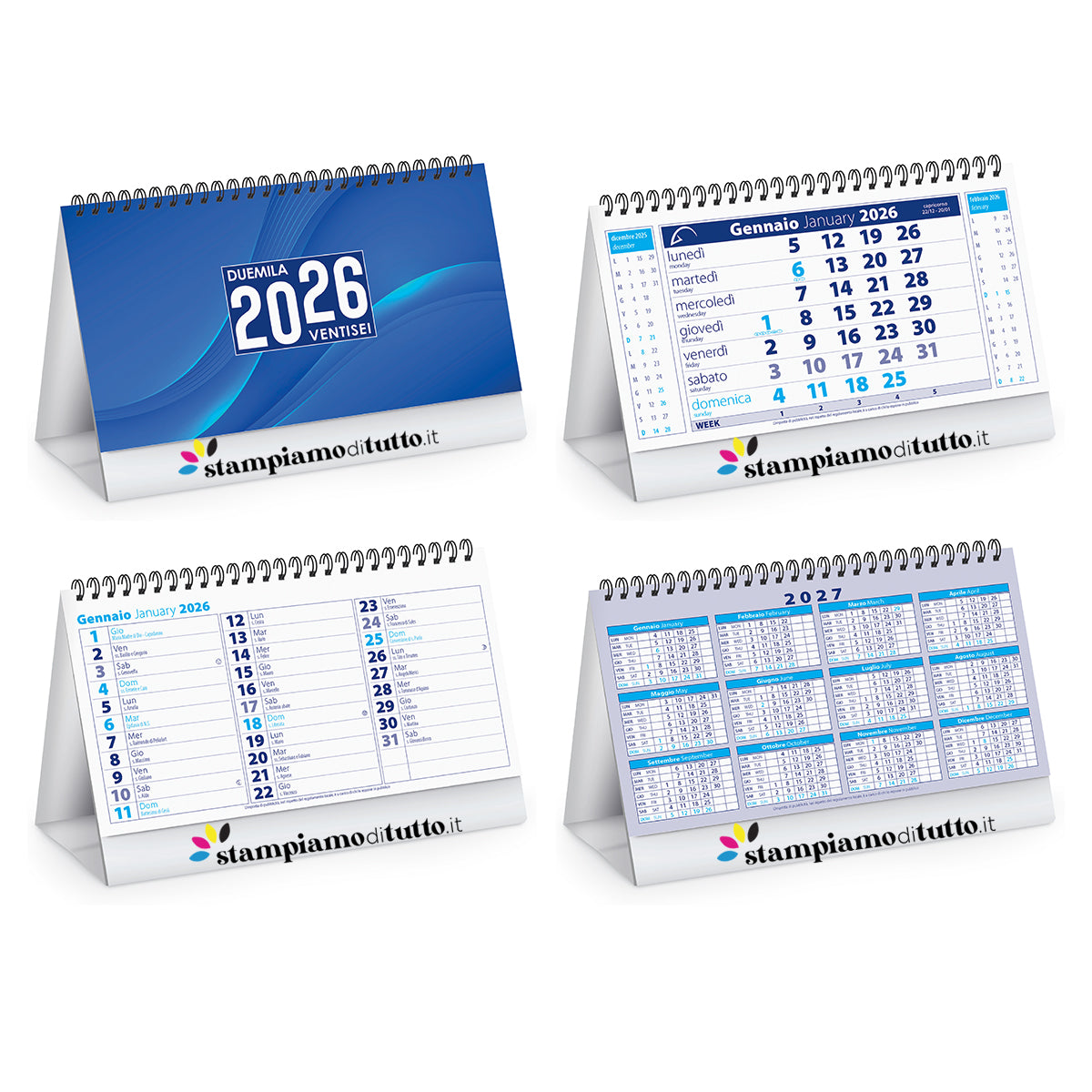 Calendari da tavolo chart table personalizzati