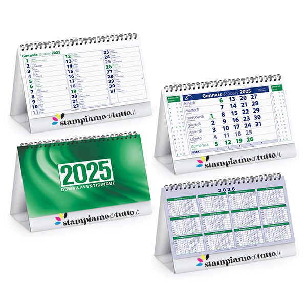 Calendari da tavolo chart table personalizzati