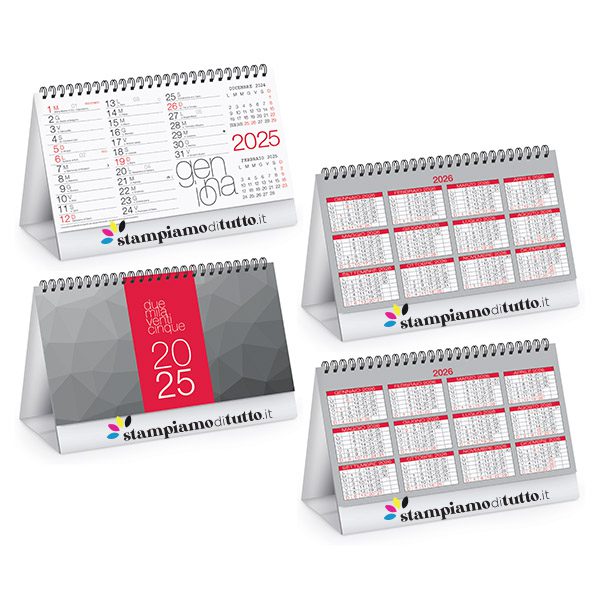 Calendari da tavolo mod table personalizzati