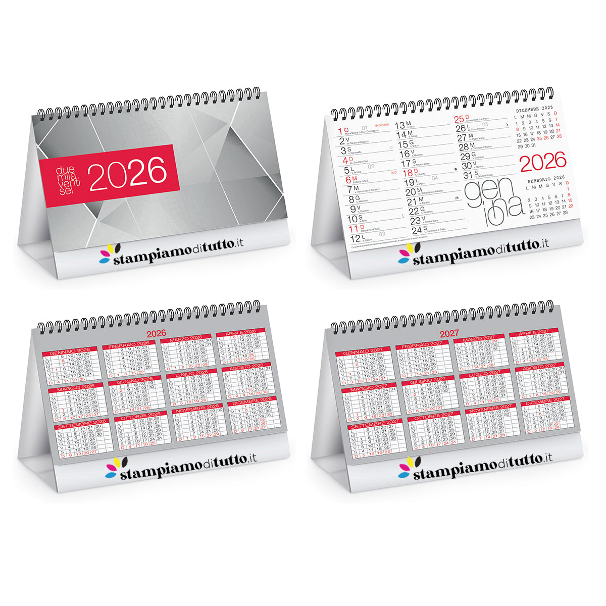 Calendari da tavolo mod table personalizzati