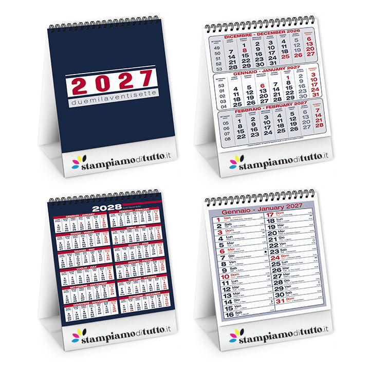 Calendario da Tavolo 13 Fogli Personalizzato con Logo