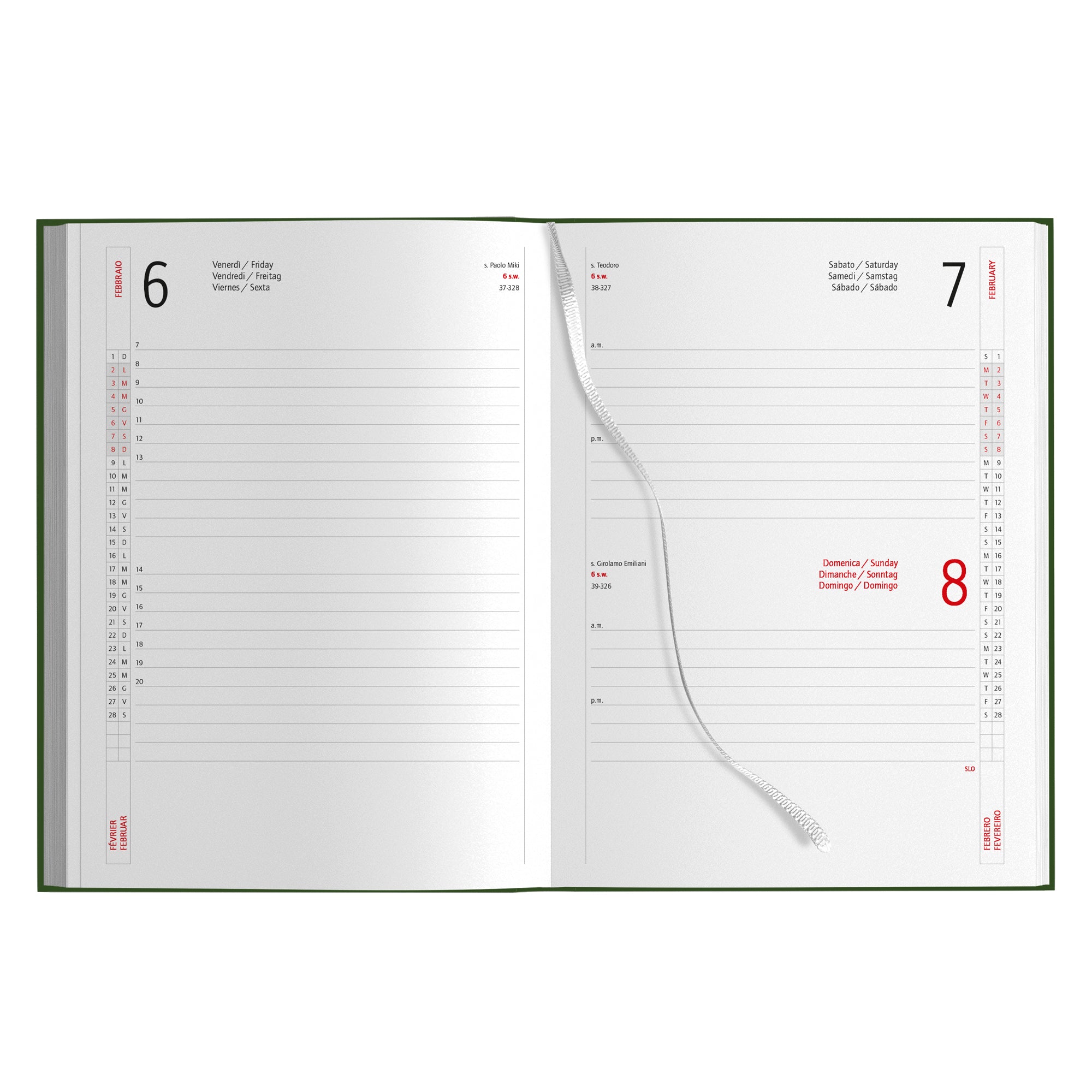 Agenda giornaliera 12x17cm personalizzata