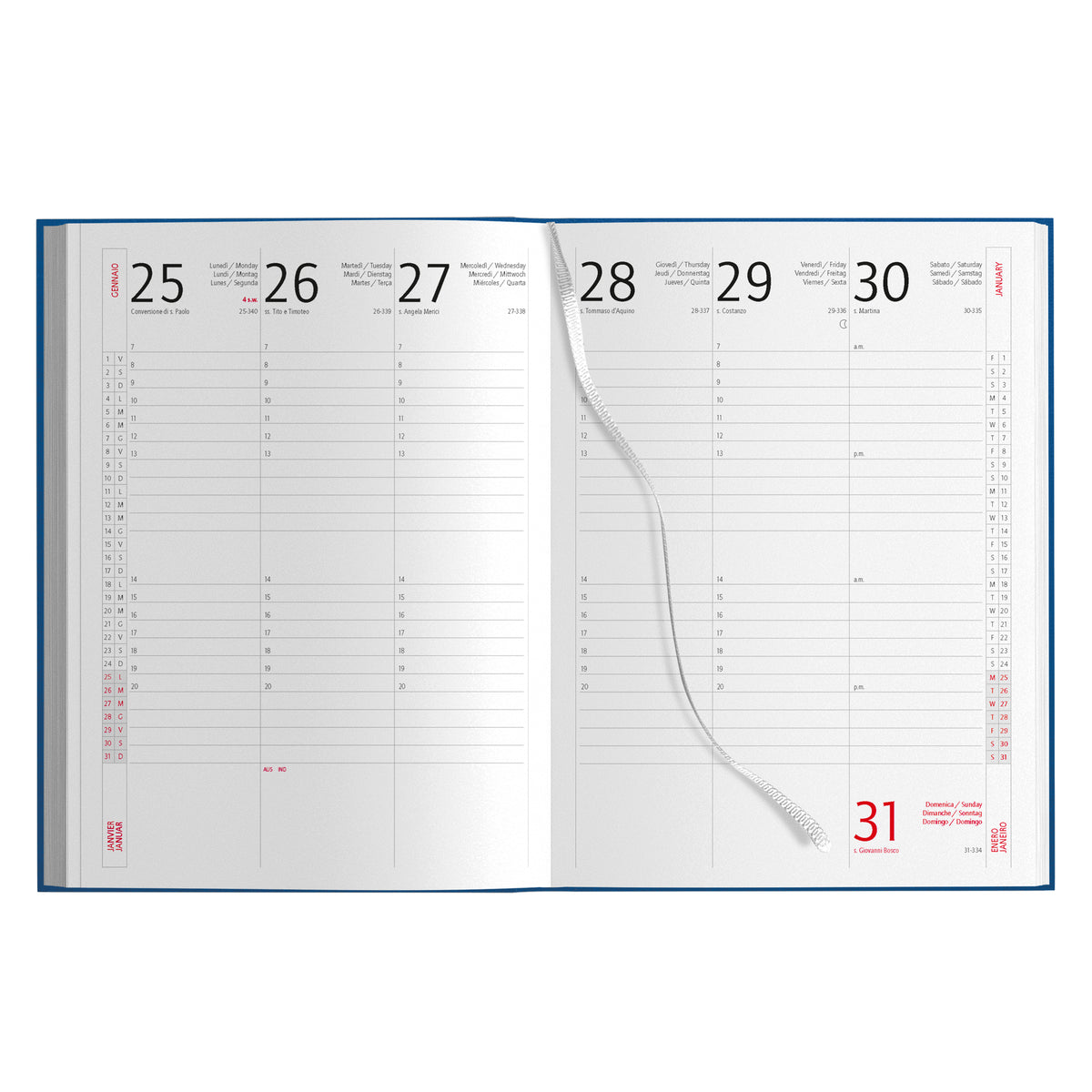 Agenda Settimanale 132 Pagine con Rubrica Personalizzata
