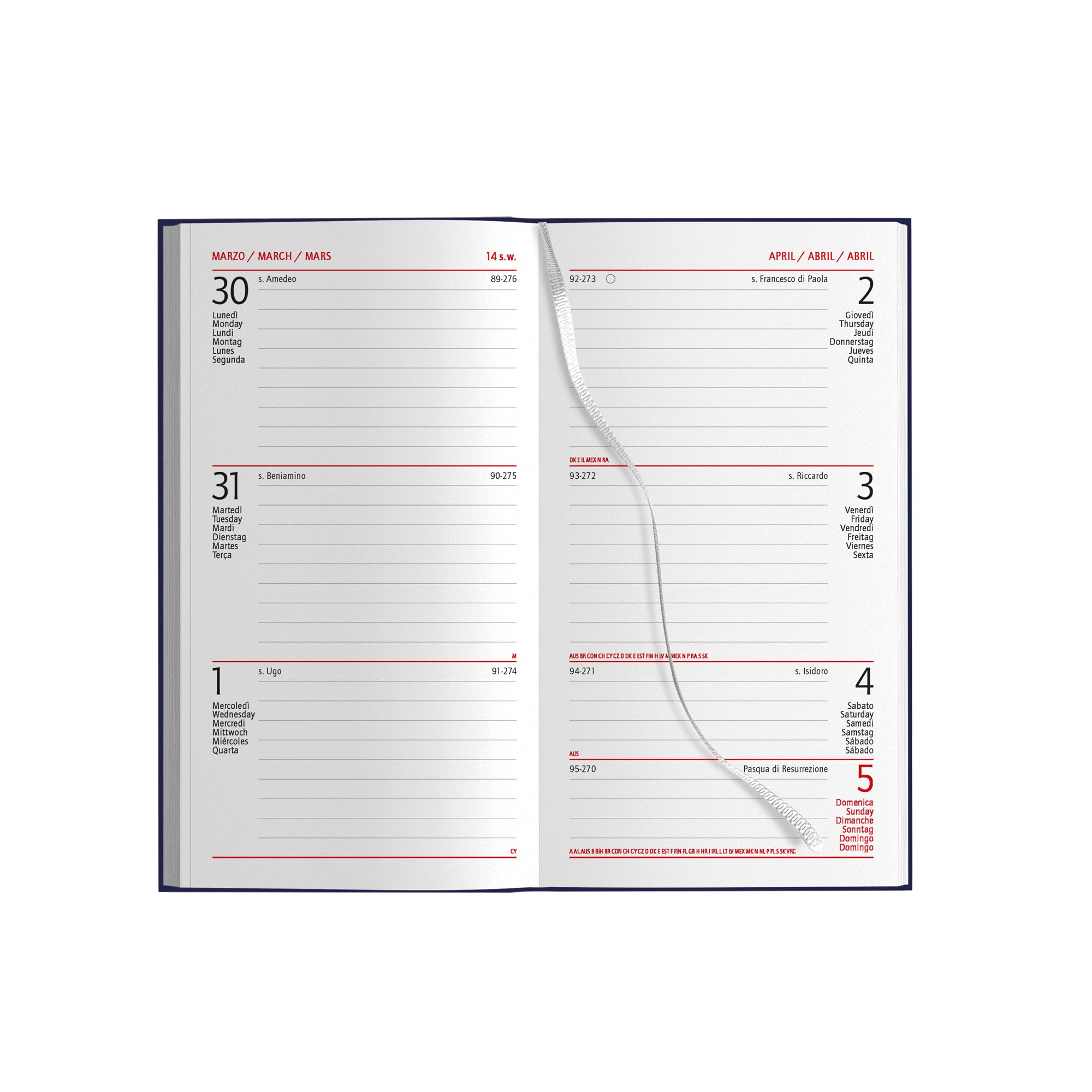 Agenda personalizzata settimanale tascabile 8x15