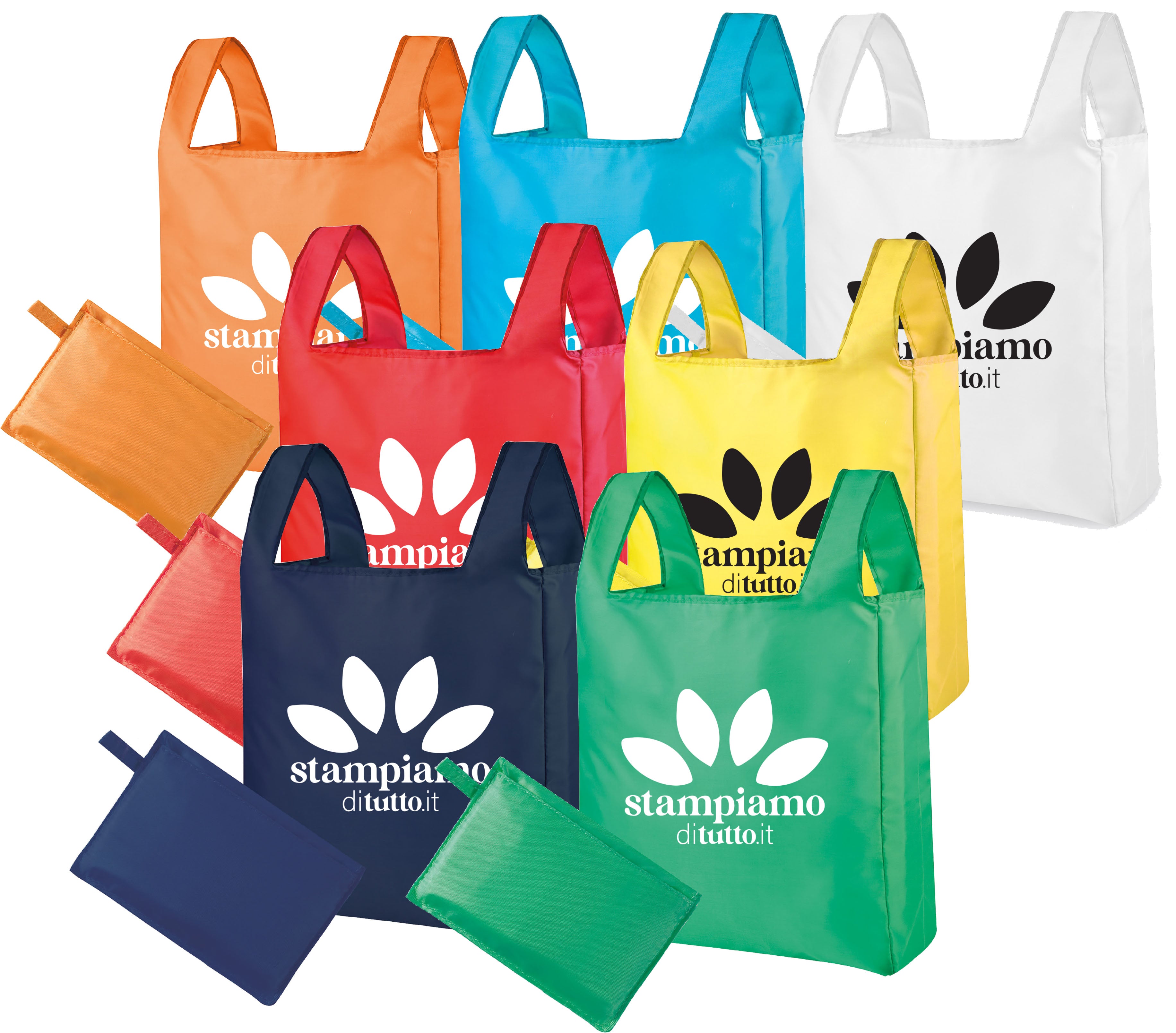 Borsa shopping ripiegabile in pochette