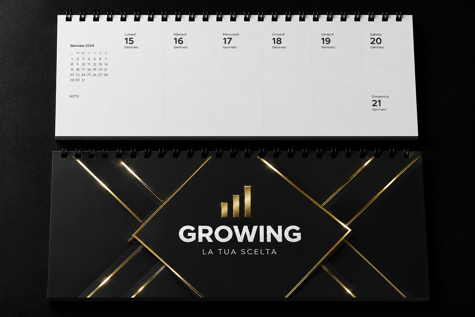 Planning settimanale personalizzato supreme con spirale