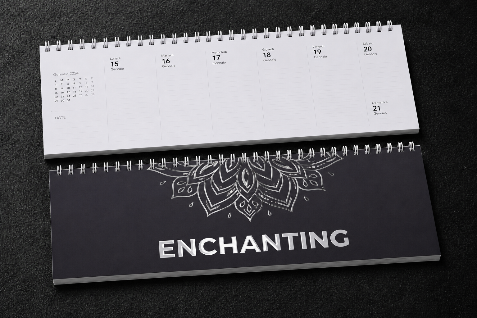 Planning settimanale personalizzato supreme con spirale