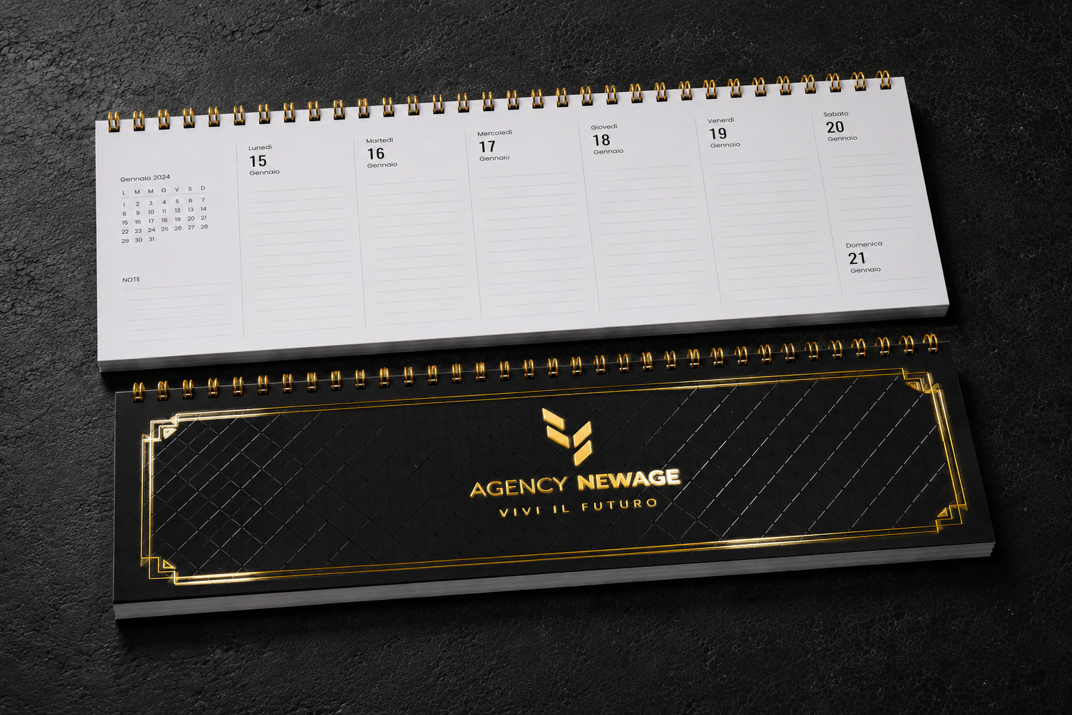 Planning settimanale personalizzato supreme con spirale