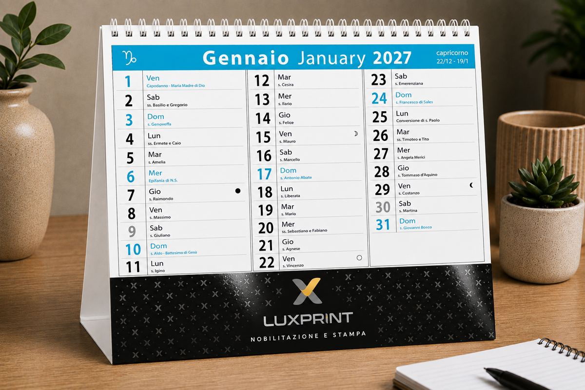 Calendario da tavolo 13 fogli personalizzato