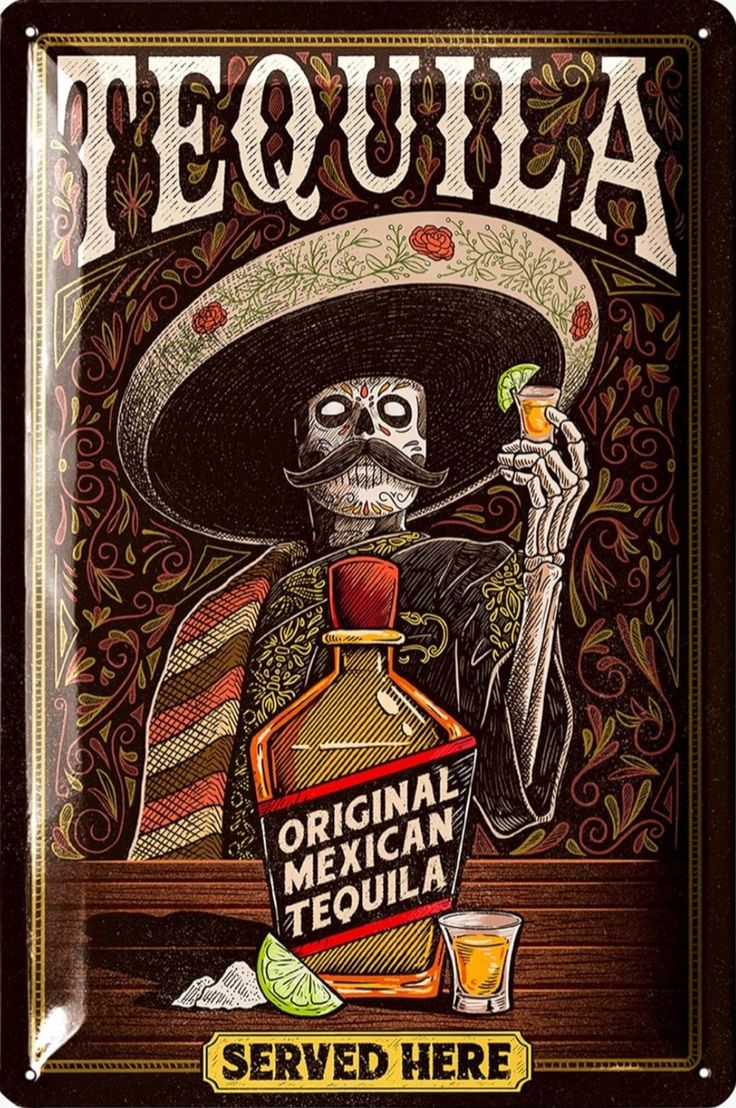 Tequila Calavera Poster