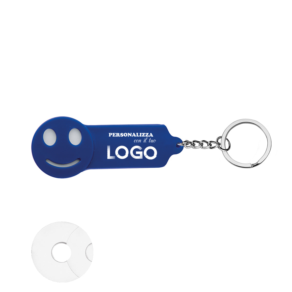 Portachiavi Smile con Gettone Carrello Personalizzato