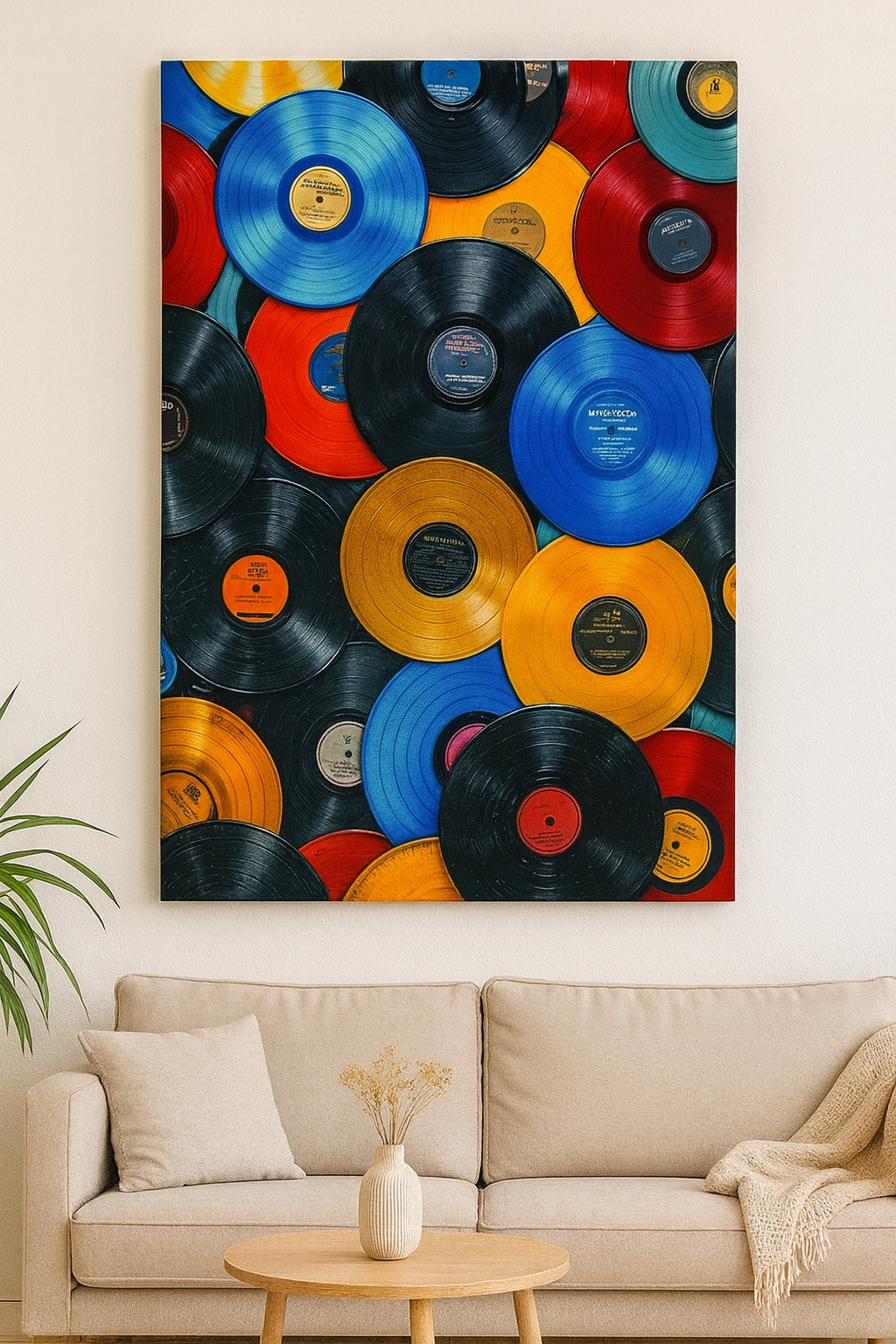 Poster Vinili Colorati – Musica Vintage | Collezione Retro Pop