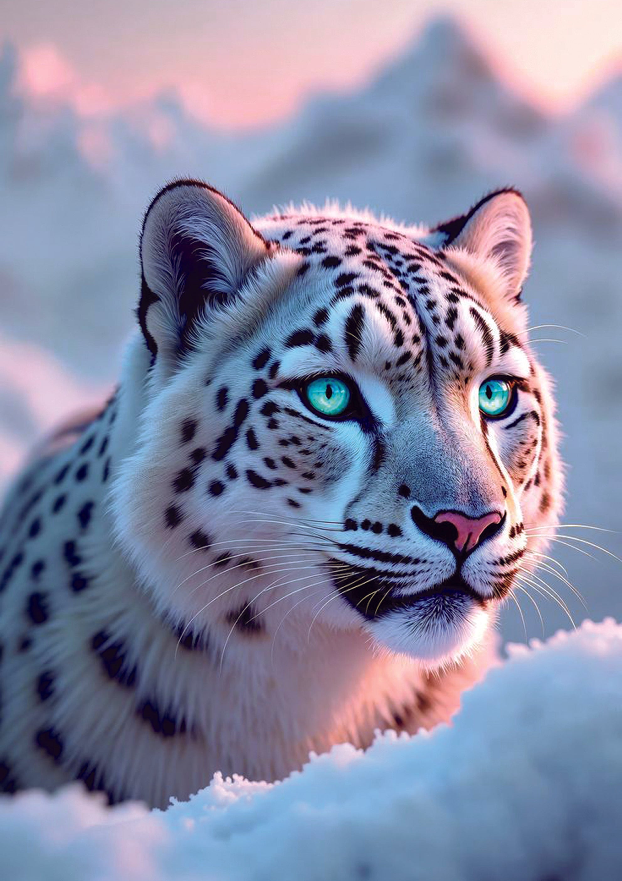 Poster Leopardo delle Nevi – Arte Animale Moderna