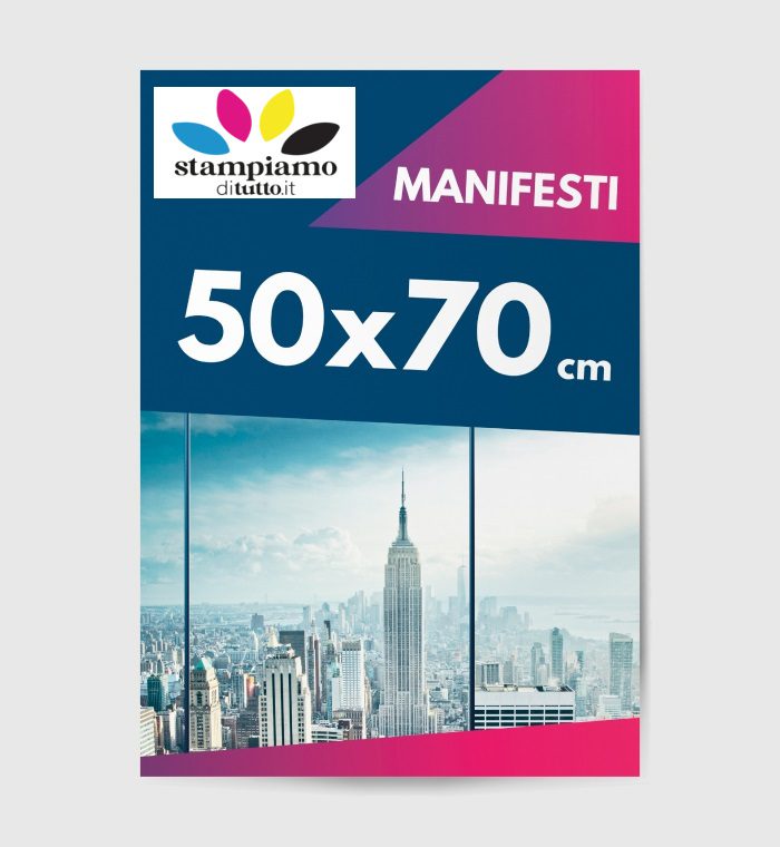 Poster per affissione personalizzabile con stampa a colori vari formati